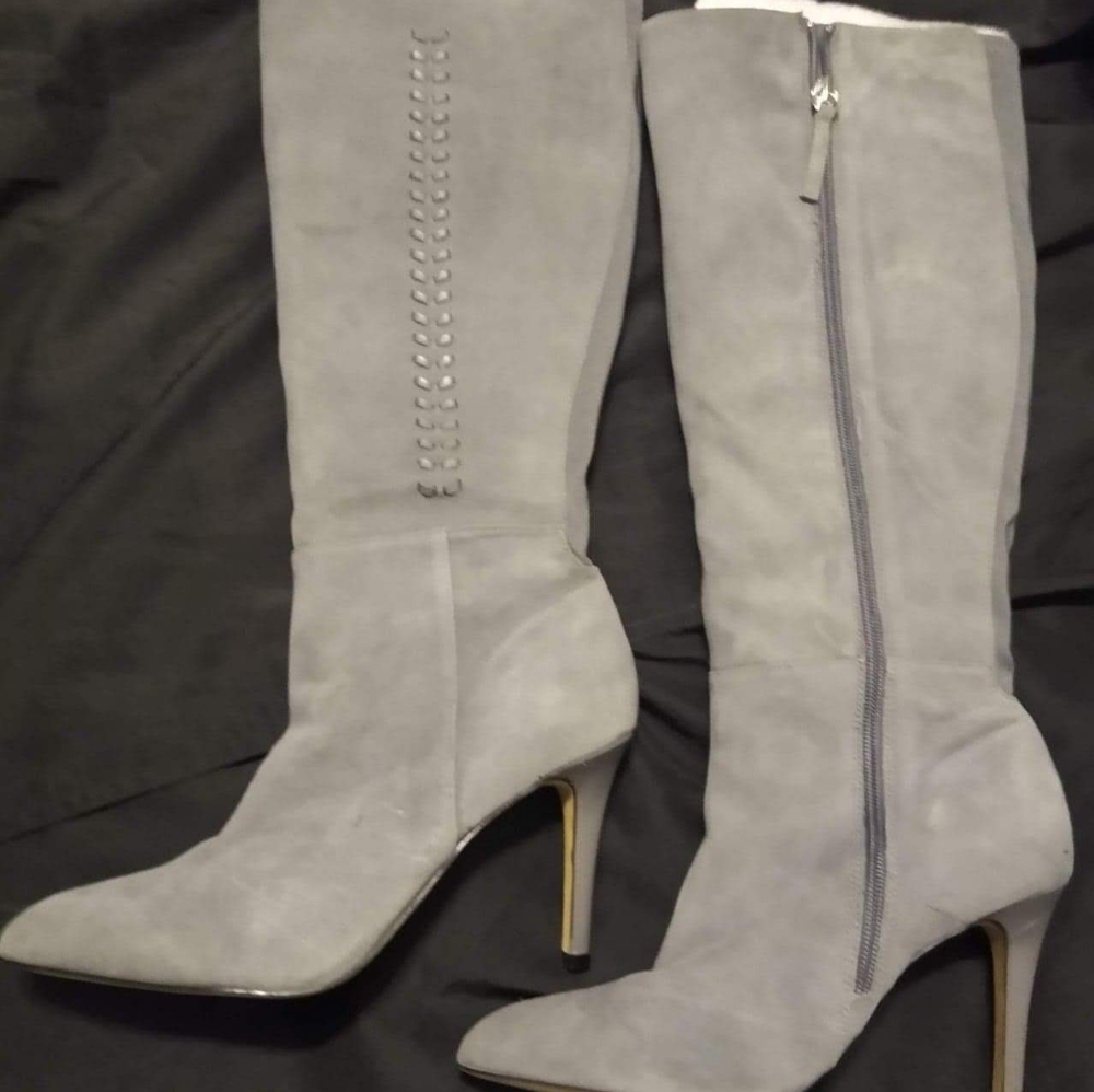 White House Black Market Gray Boots